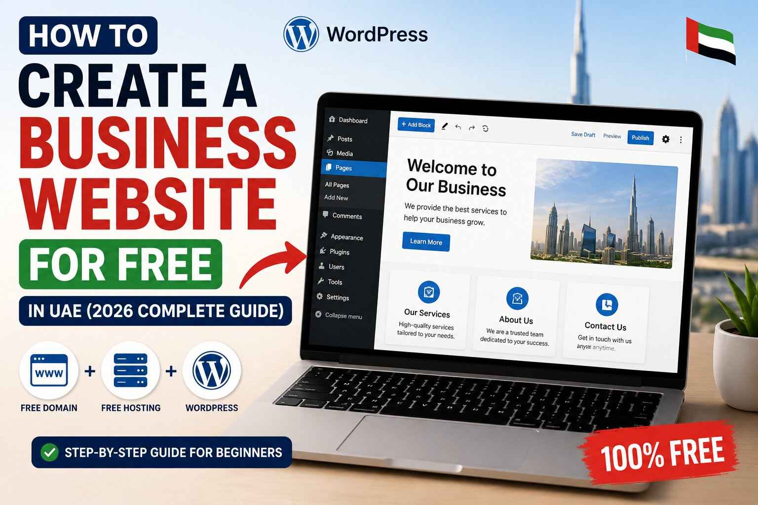 how to create a website for business for free
